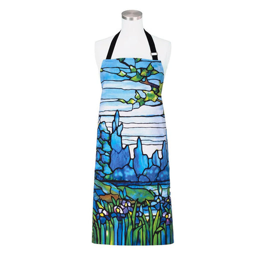 Apron- Tiffany Iris Landscape