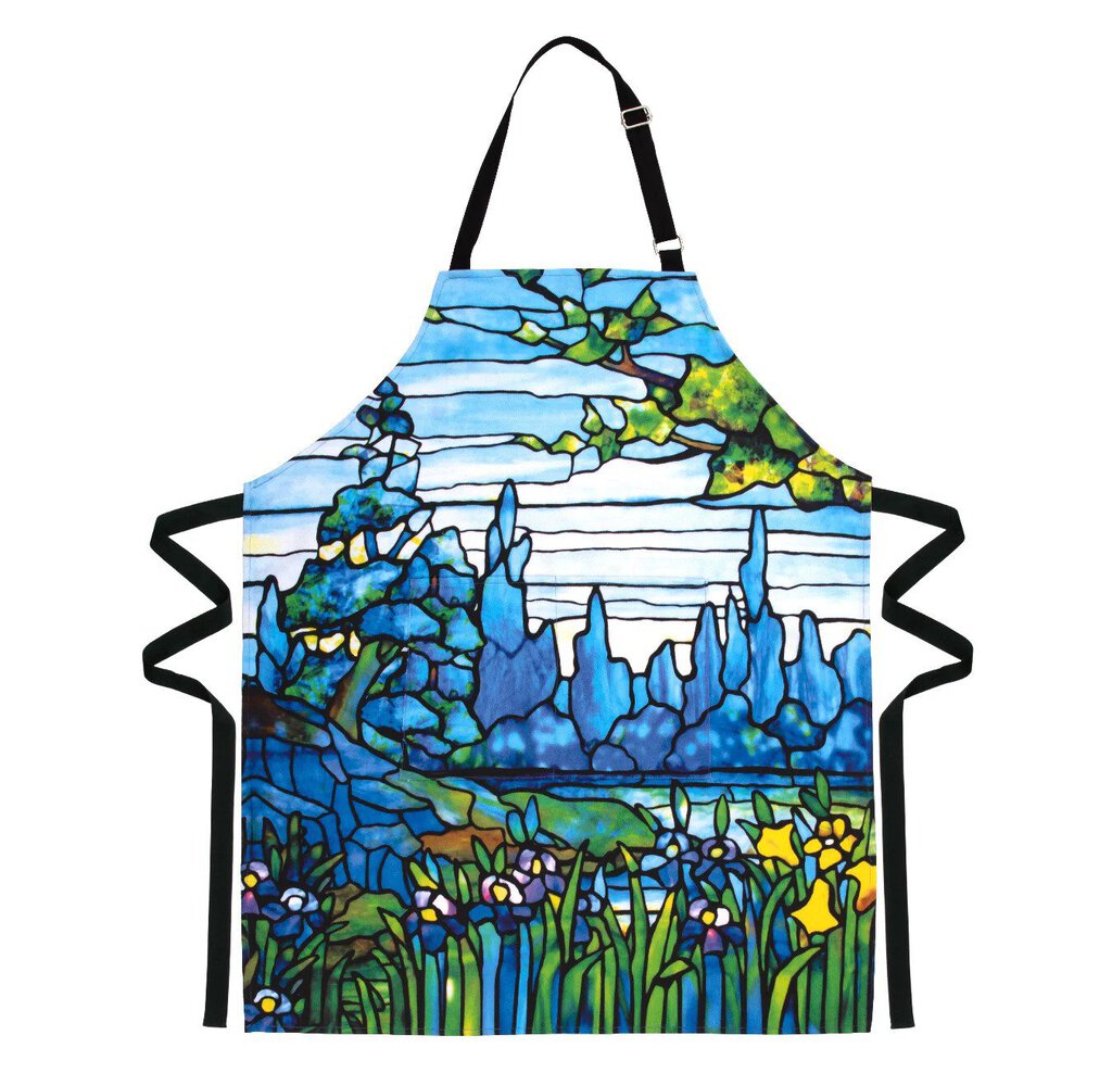 Apron- Tiffany Iris Landscape