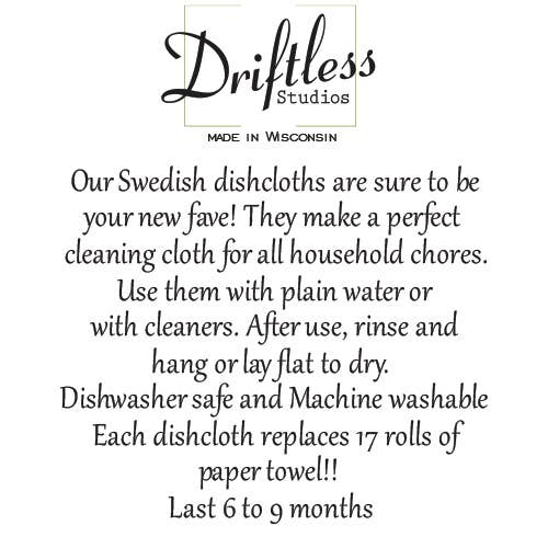Driftless Studios - Fall Mushroom Pattern Swedish Dishcloth - Fall Decor