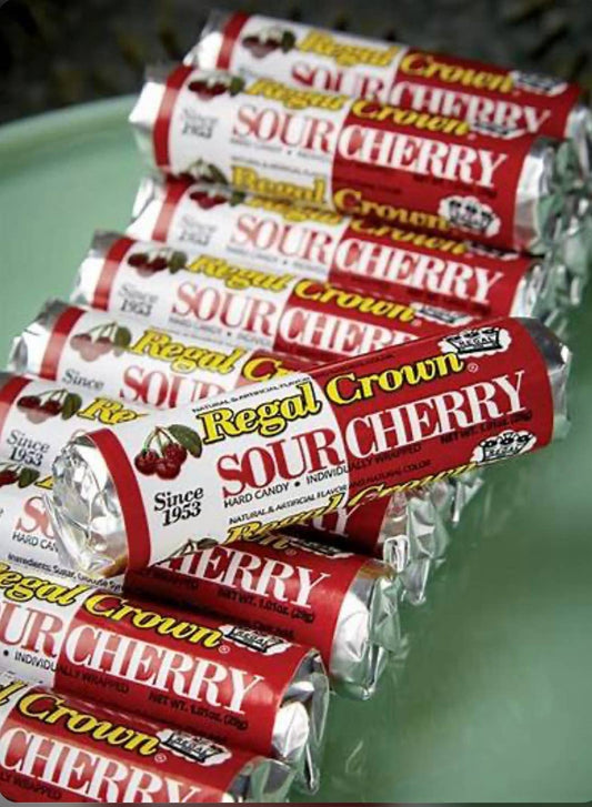 O'Shea's Candies Sweet Shop - Nostalgic Regal “Sour Cherry 🍒“ Hard Candy Roll Est. 1953!