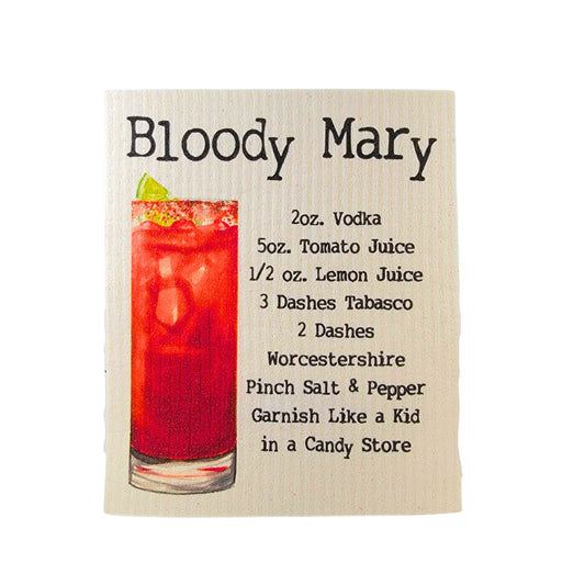 Driftless Studios - Bloody Mary Bar Towel - Swedish Dishcloth Summer Dish Cloth